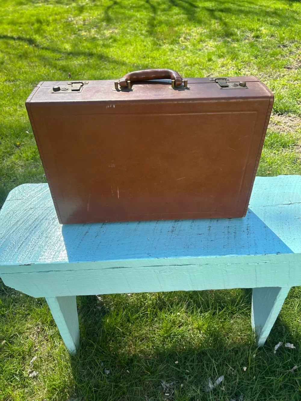 Vintage 1960's Lions Club International Leather Briefcase